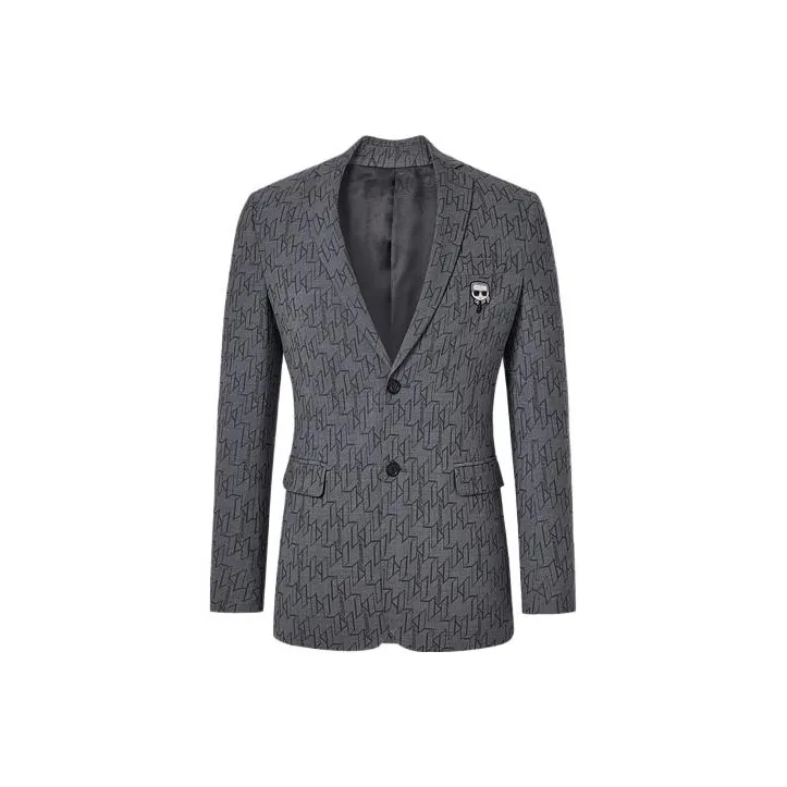 Karl Lagerfeld Бизнес-костюм Пальто Мужской Фотиния Серый