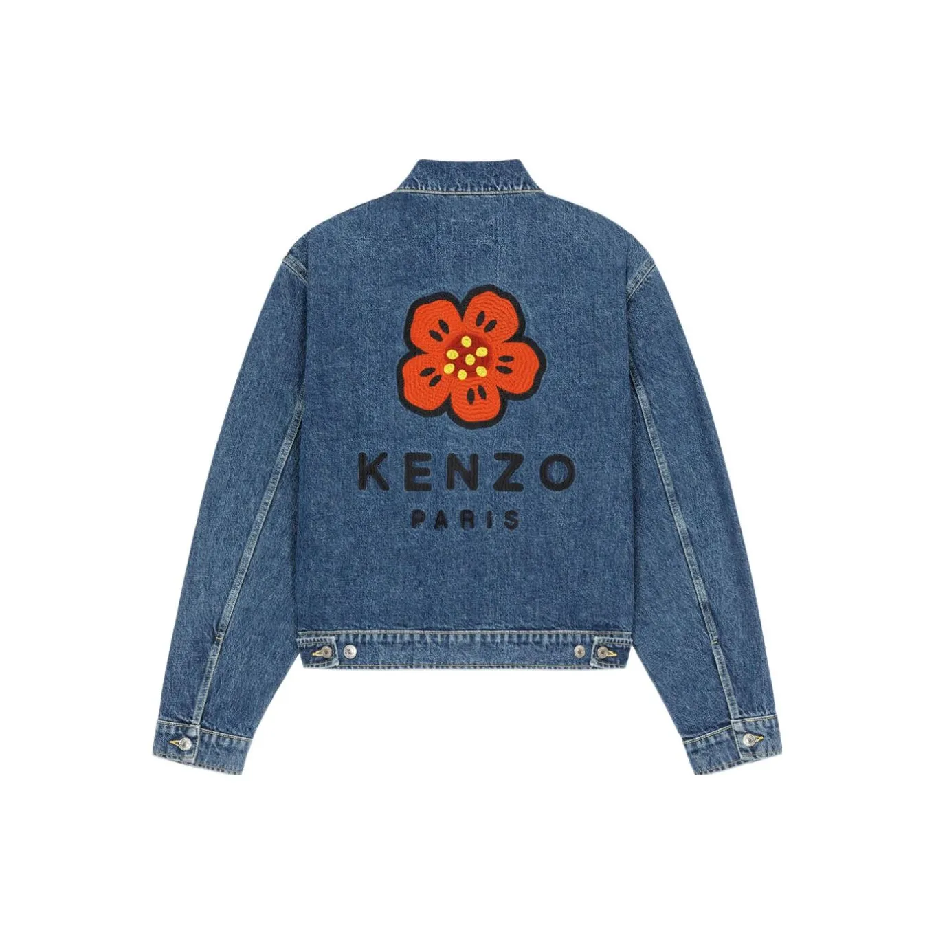KENZO X Nigo Boke Flower Embroidered Denim Tracker Jacket