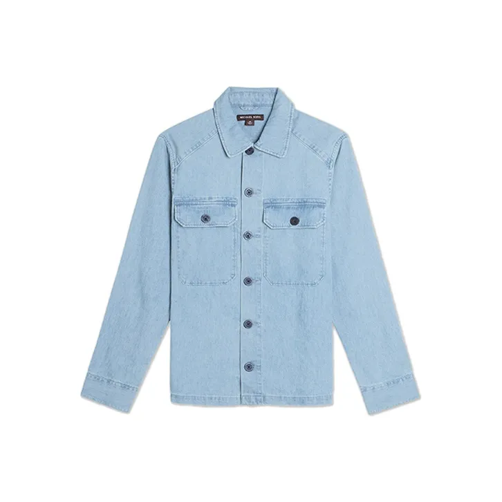 MICHAEL KORS Denim Jackets Men's Light Blue