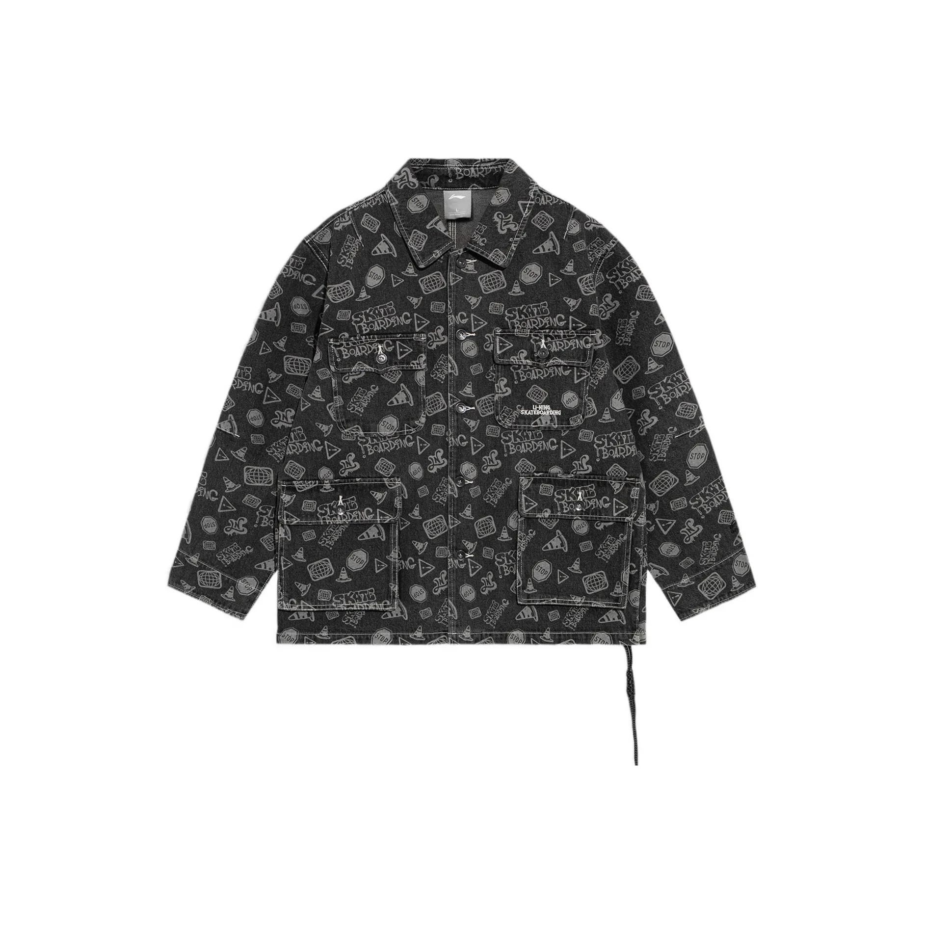 LiNing Denim Jacket Men's Black