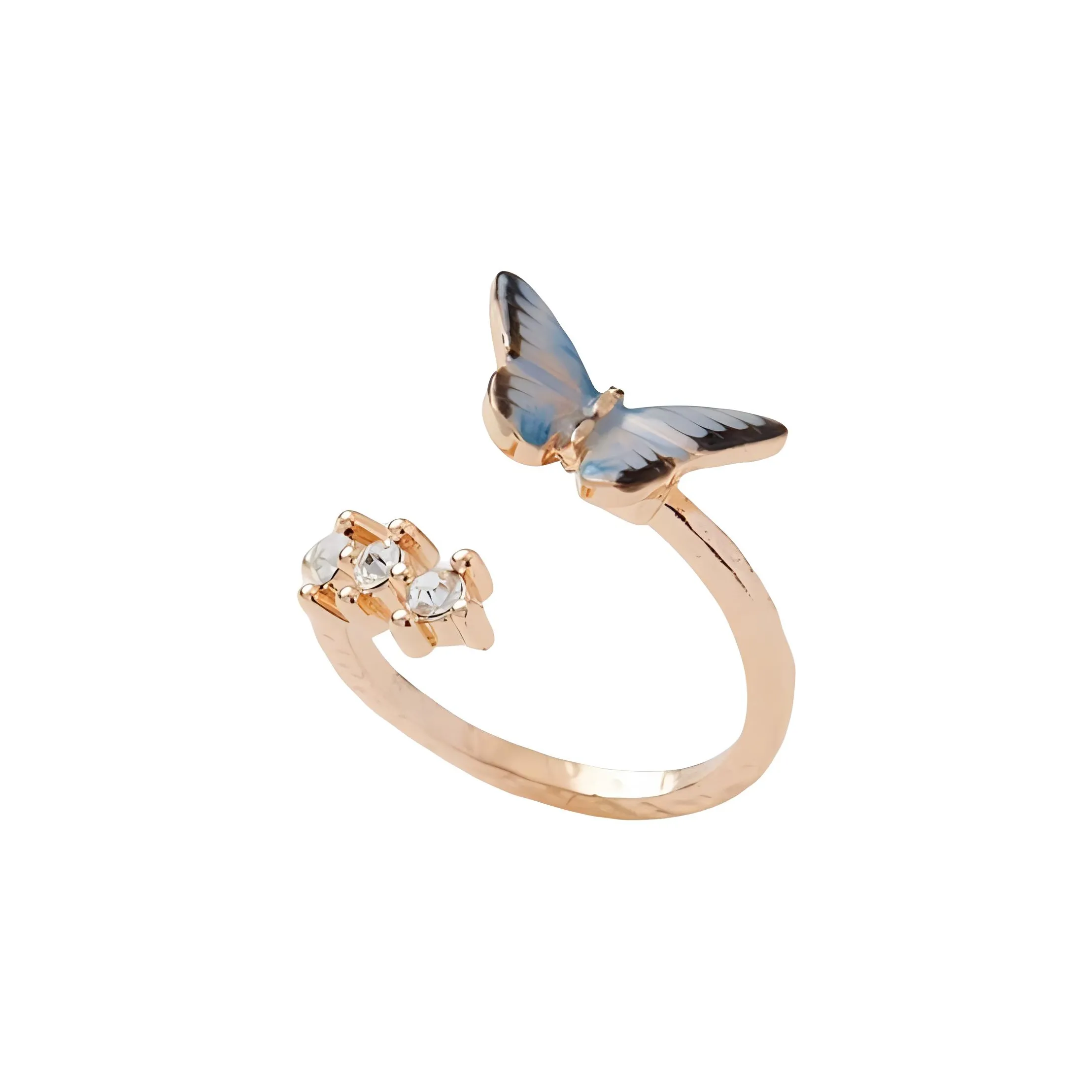 Fable Hand Разрисованный Эмаль 18К золото покрытый Цинковый сплав Стекло Камень 18К золото покрытый Латунь Кольца Женские Золотой