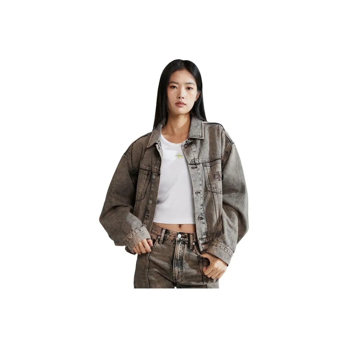 CALVIN KLEIN Denim Jacket Unisex Vintage Brown CALVIN KLEIN Деним Куртка Унисекс Винтаж Коричневый