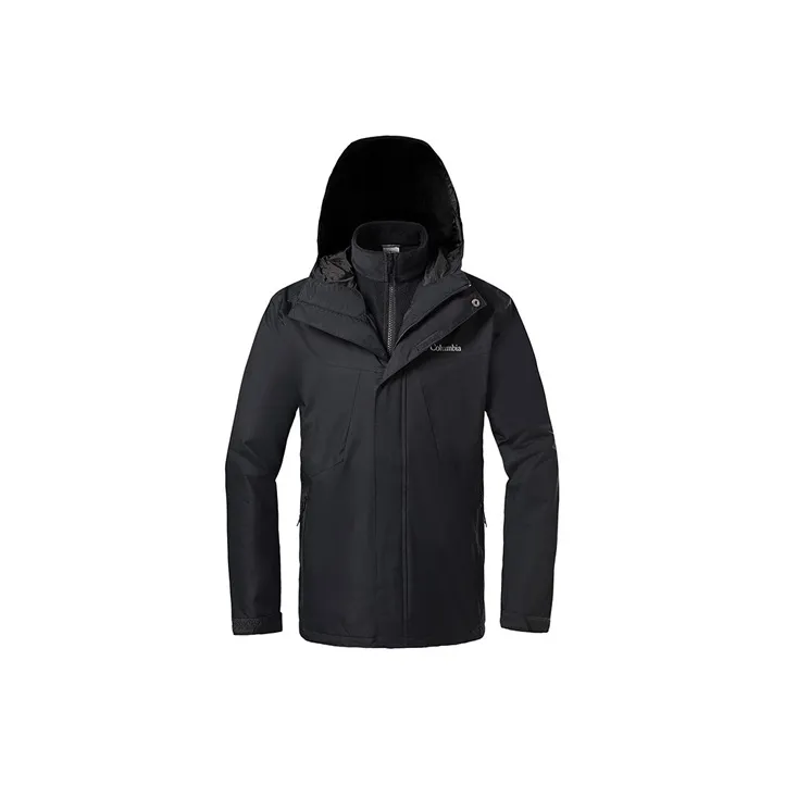 Columbia совместный бренд Водонепроницаемый и Ветрозащитный для сохранения тепла Ветровка Мужской Черный