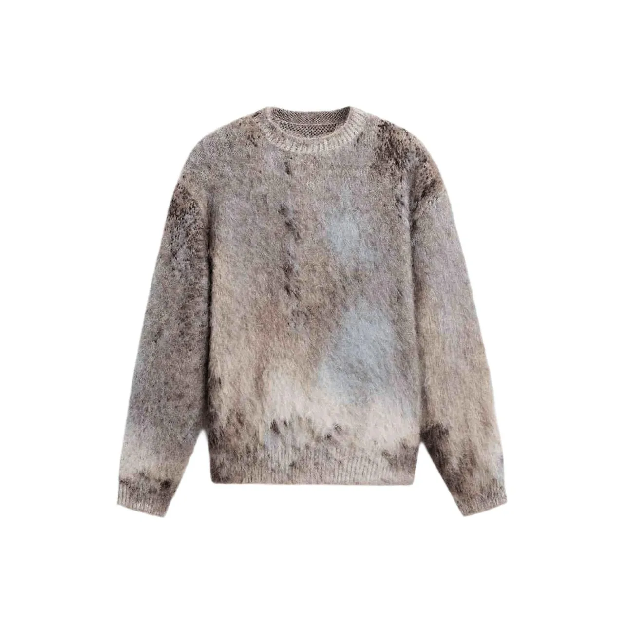 ZARA Новогодний FW24 Трикотаж Мужской Темно-серый Коричневый