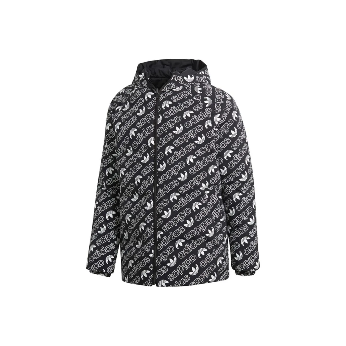 Adidas Originals Пуховик Мужской Черный Белый