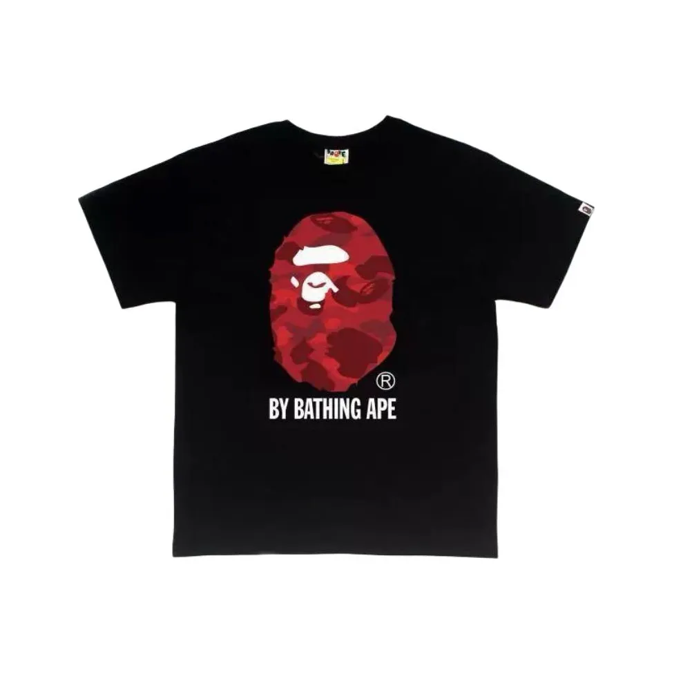 A BATHING APE Голова Series T Рубашка Унисекс Черный