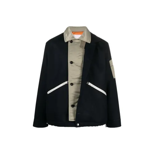 sacai Темно-синие Мужские Куртки
