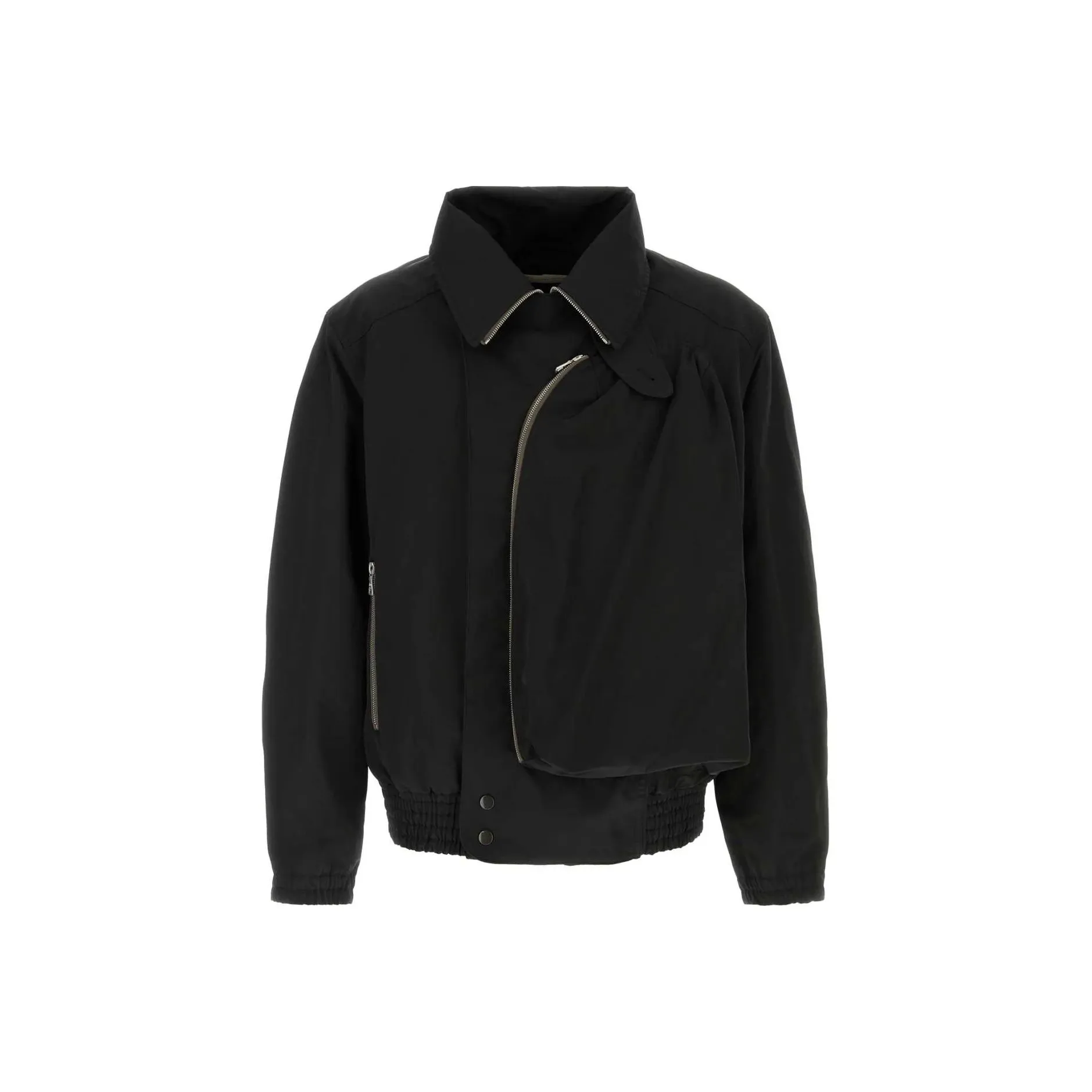 DRIES VAN NOTEN High-Neck Zip-Up Jacket Jackets Coats Men's Black