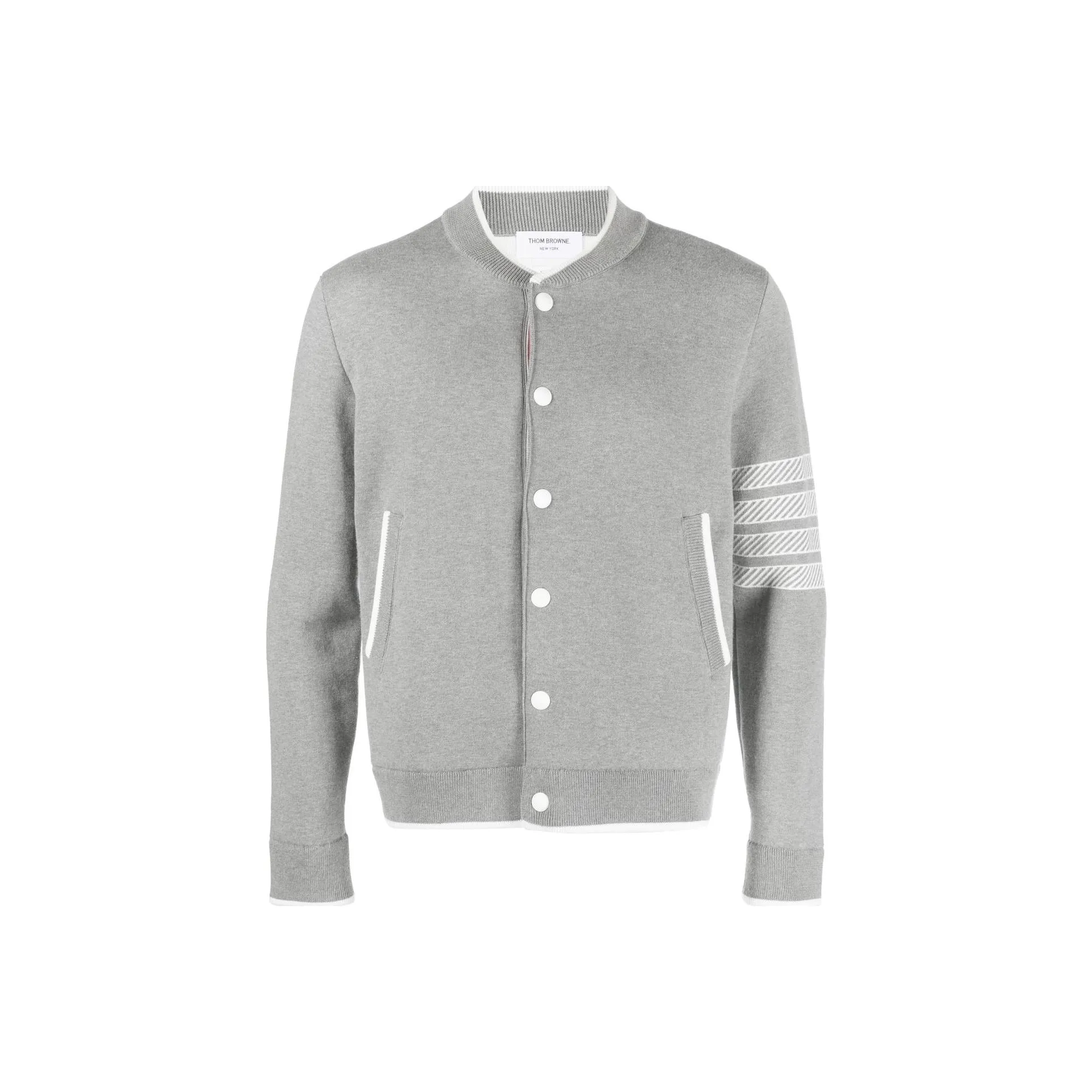 THOM BROWNE 4 bar Anchor print Cardigan