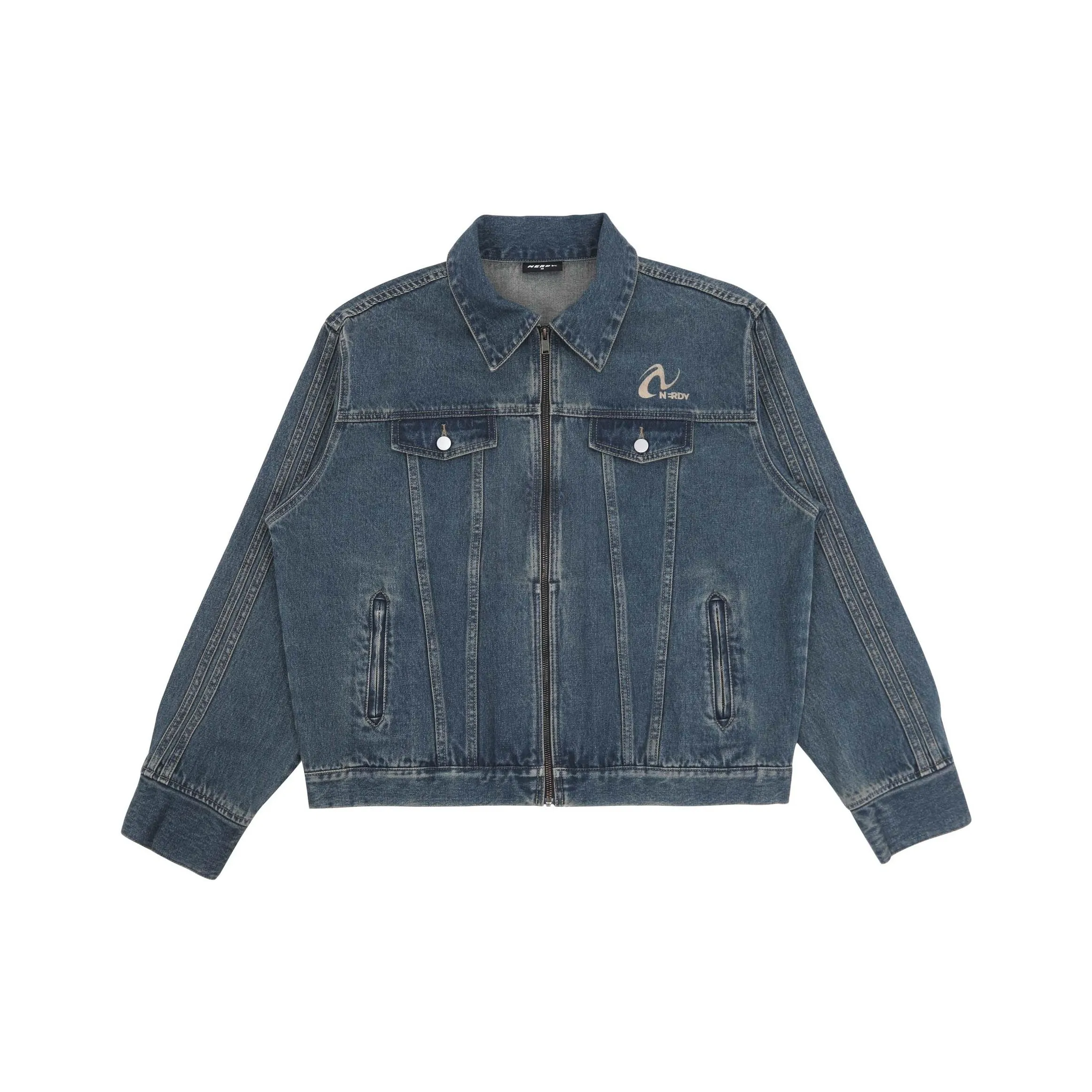 Nerdy Denim Jackets Unisex Dark Blue