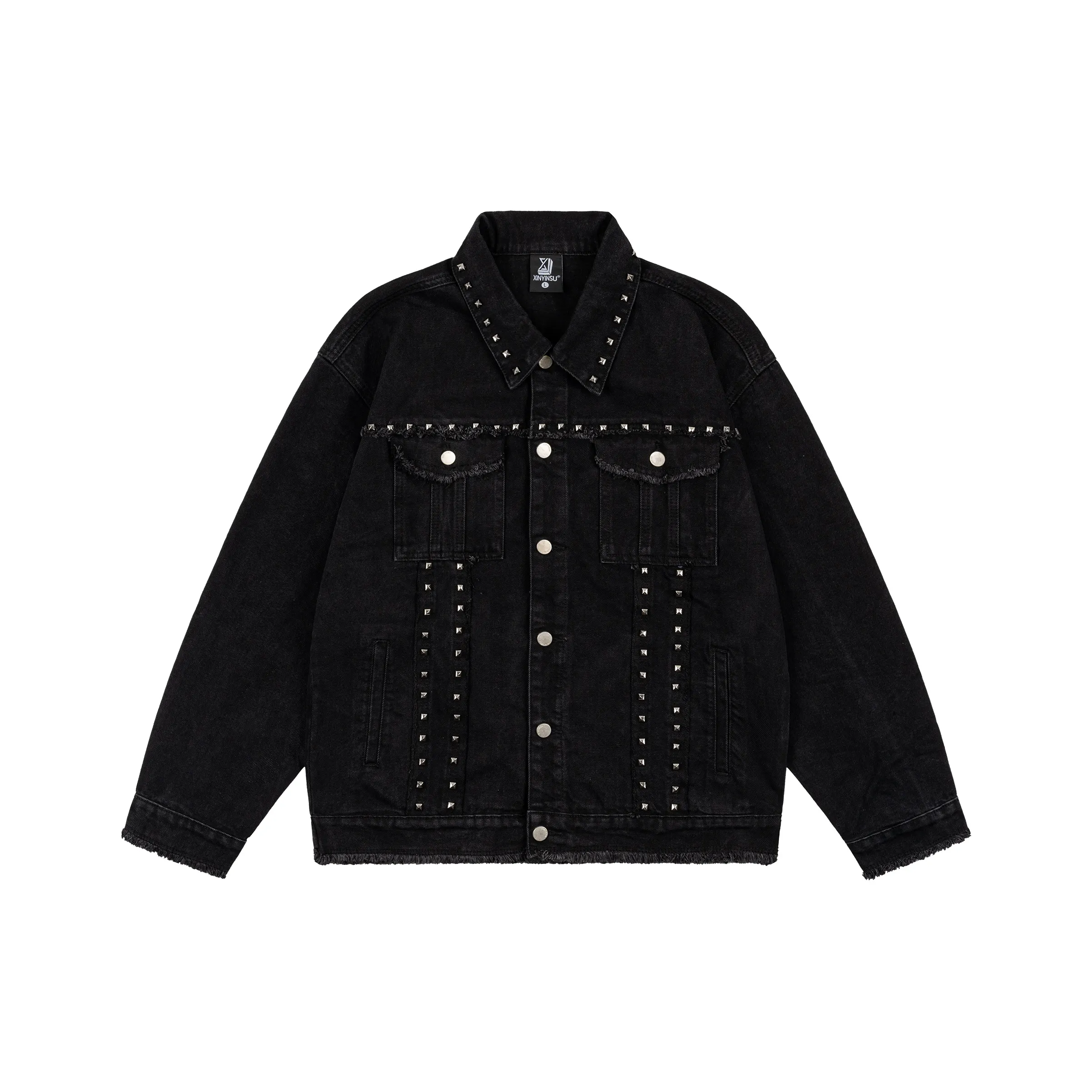 XINYINSU Denim jacket Manches Unisex Black