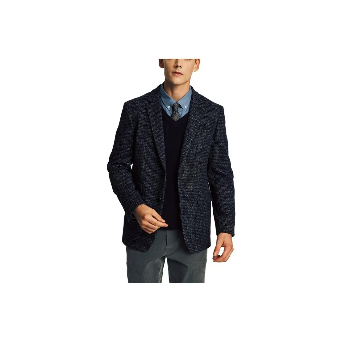 SCOFIELD Темно-синий Синий Мужской Деловой костюм