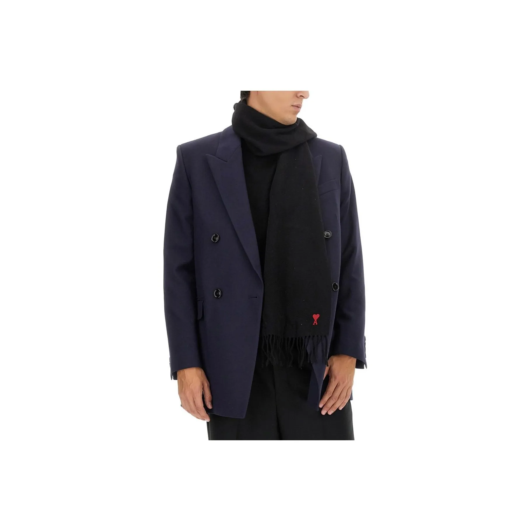 AMIPARIS Paris V Neck Double Breasted Tailored Blazer