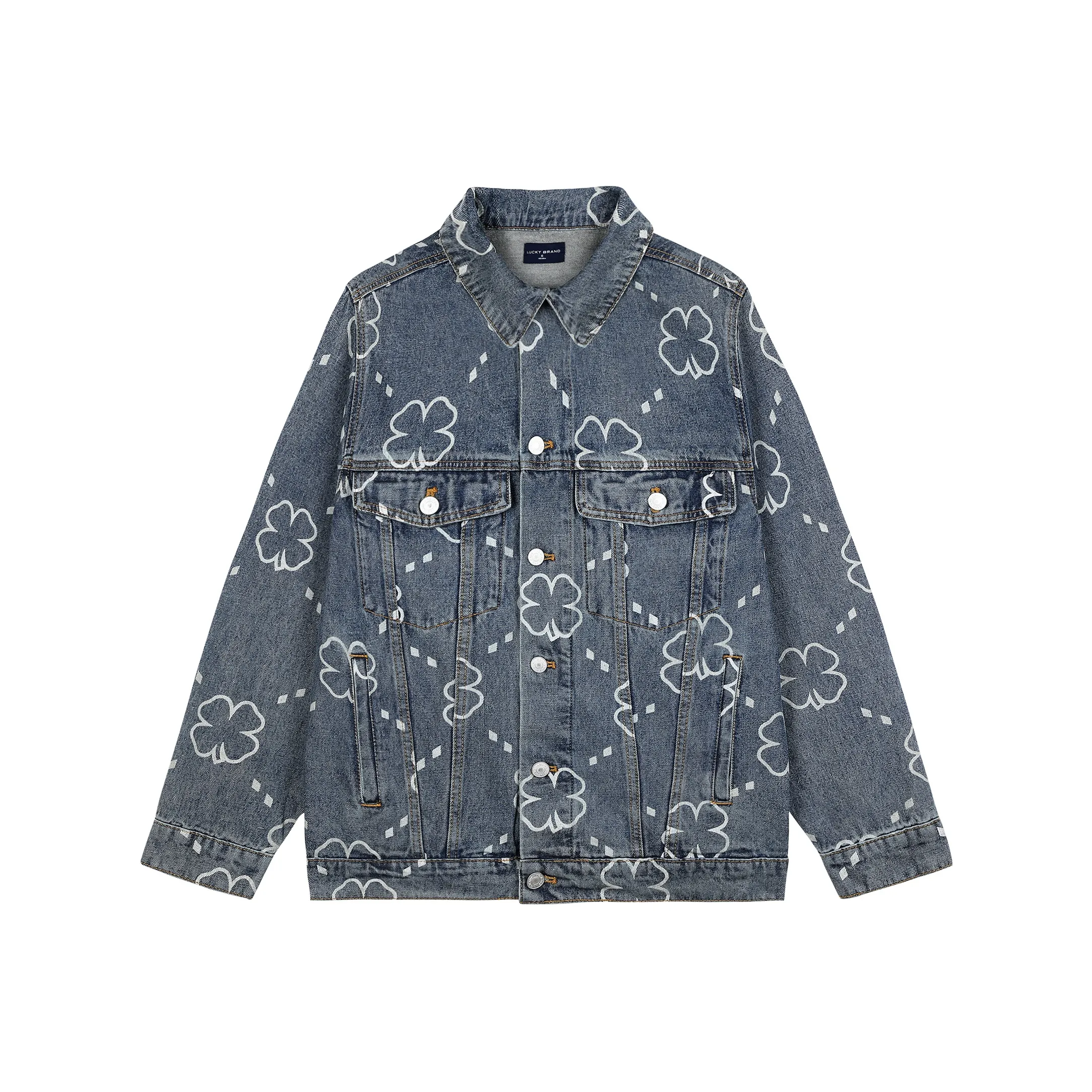 LUCKY BRAND Denim Jackets Unisex Denim Dark Blue
