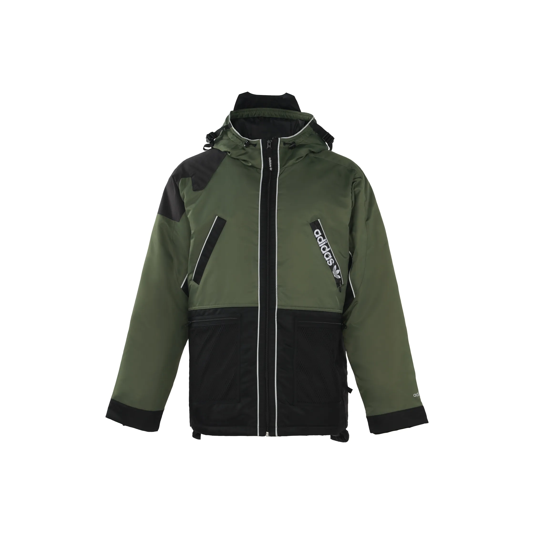 Adidas Originals Adventure Down Jacket Men's Black Green Adidas Originals Adventure Пуховик Мужской Черный Зеленый