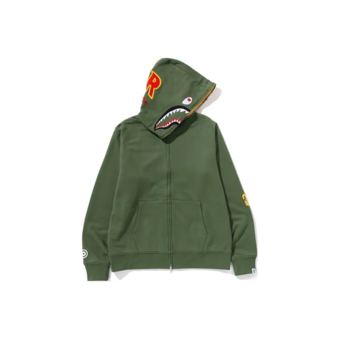 Bape Shark Wide Half Zip Pullover Hoodie