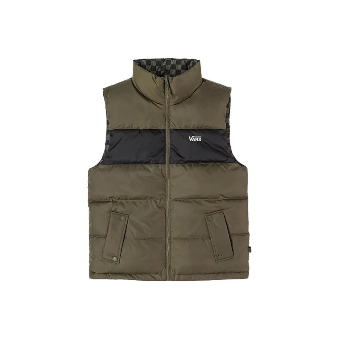 Vans Army Green Unisex Down Vest Vans Армейский зеленый унисекс пуховый жилет