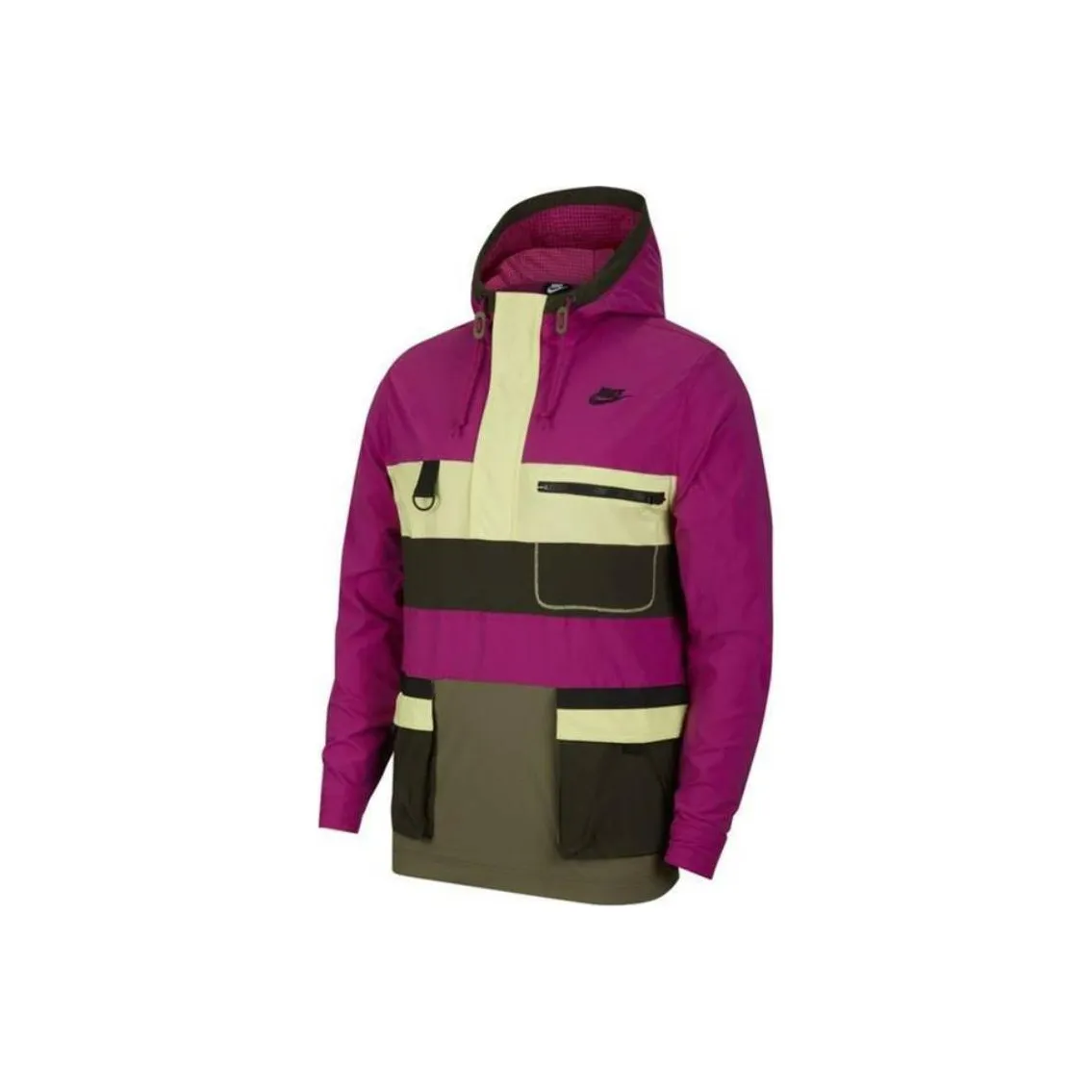 Nike Водонепроницаемый и Ветрозащитный Ветровка Мужской Кактусовый Цветочный Дизайн Красный