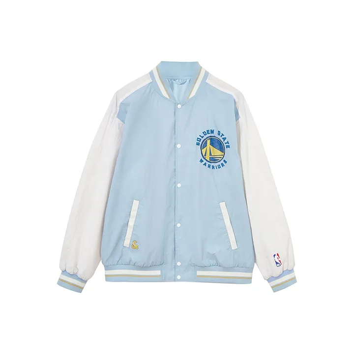 JACK JONES· JACK&JONESxNBA Long Sleeved Baseball Jacket Jackets & Coats Unisex Dusty Blue