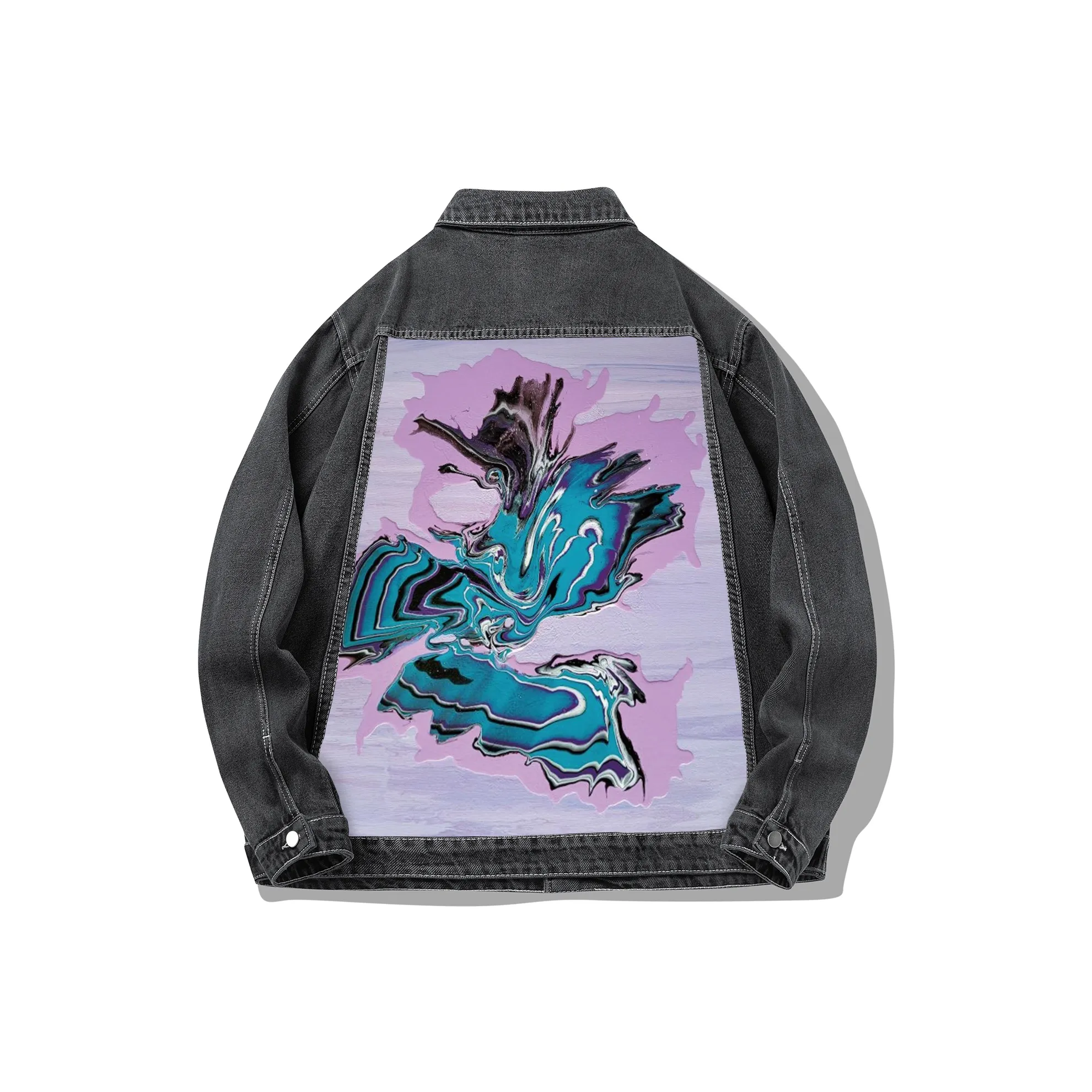 BEENTRILL Промытый черный Унисекс Джинсовые куртки