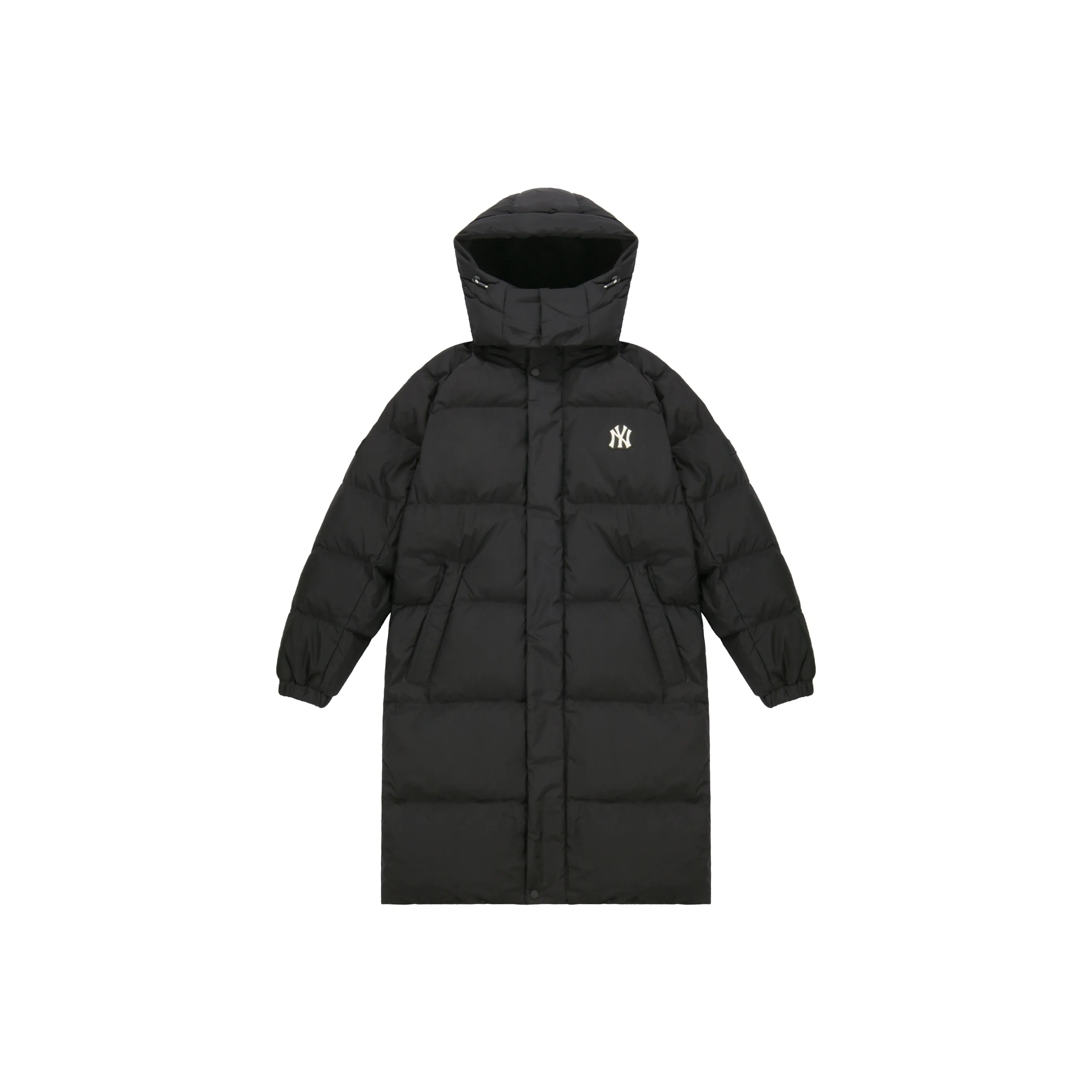 MLB Down Куртка Зимняя Длинная Унисекс Черная
