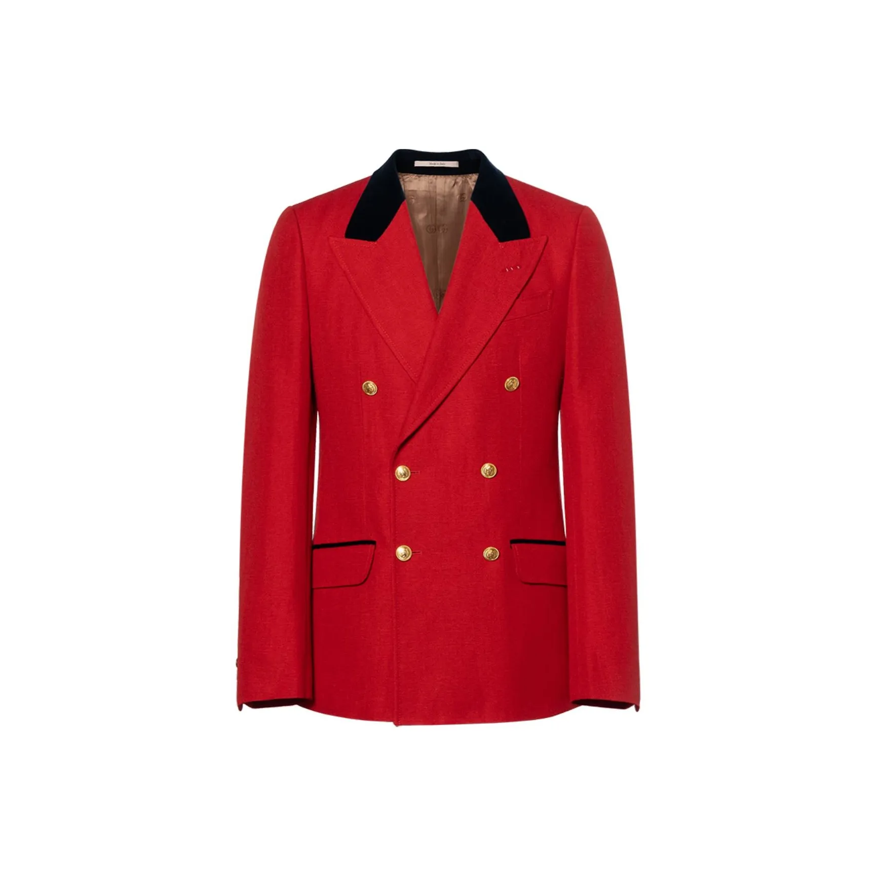 GUCCI Long Sleeved Double Breasted Herringbone Jacket