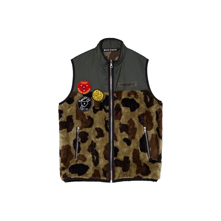 PALM ANGELS Army Green Мужские жилеты