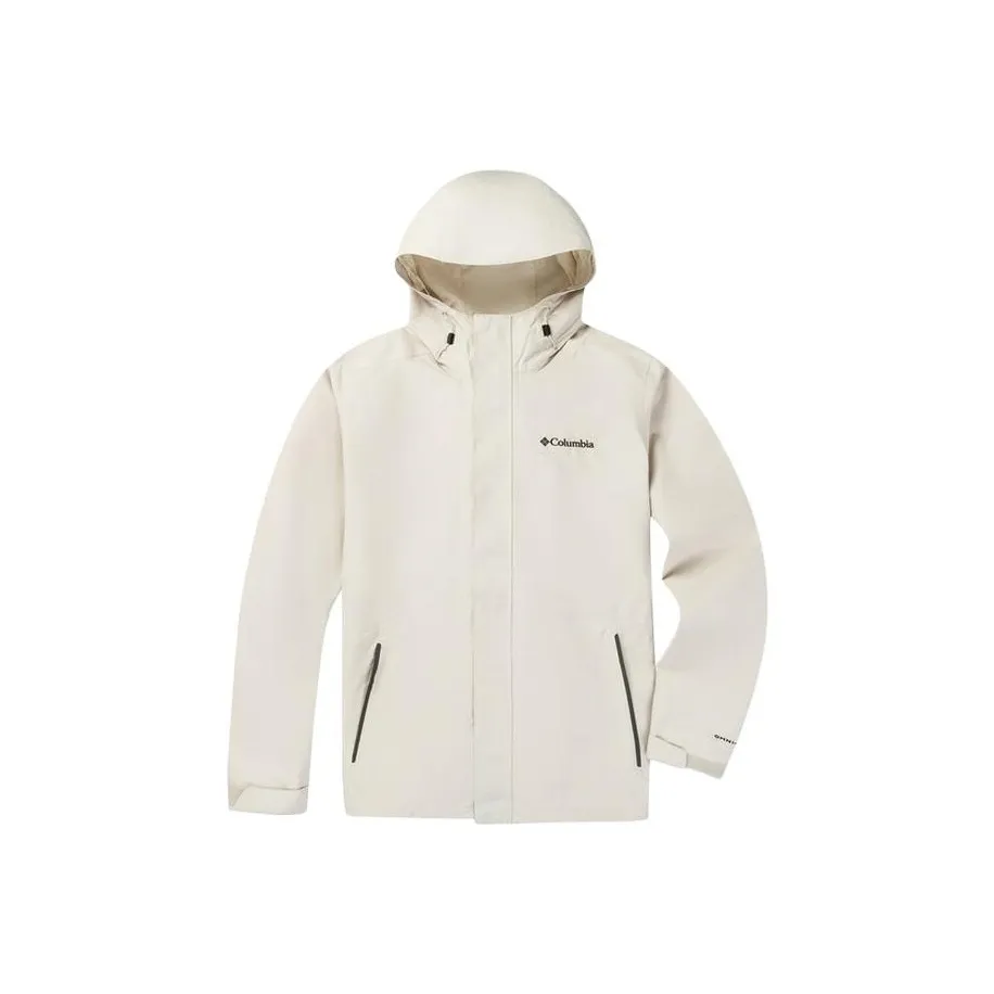Columbia CAM HEIGHTS 2 Outdoor Hiking Waterproof And Windproof To Keep Warm Windbreaker Jacket Unisex Ecru