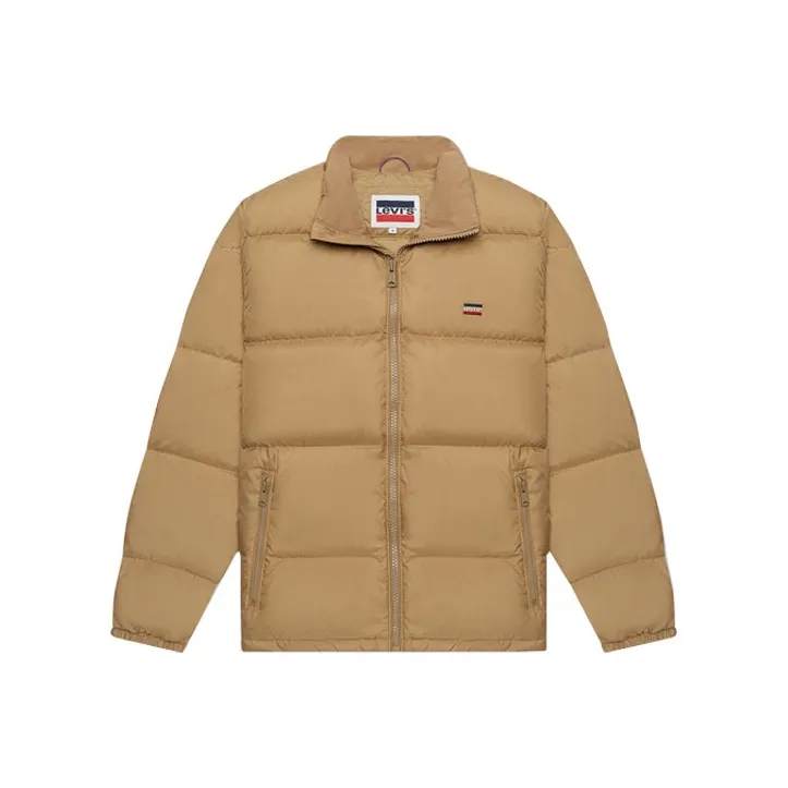 Levis Down Jackets Men's Khaki