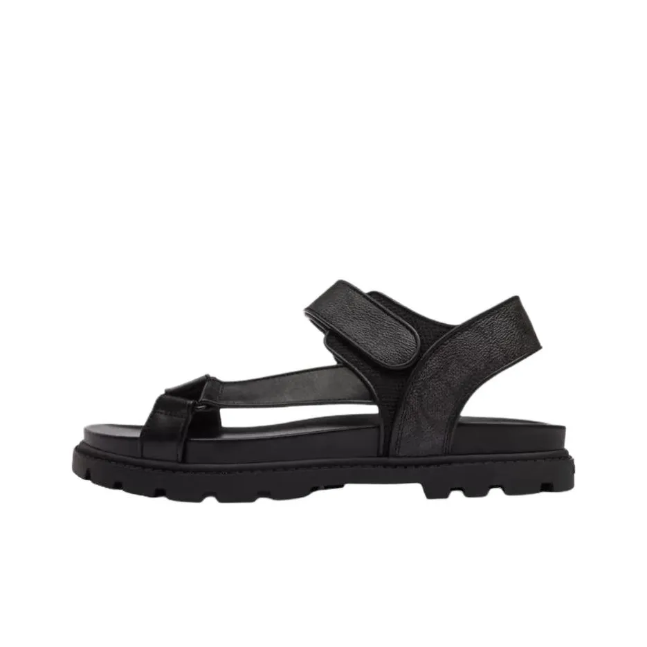 COACH Signature One Strap Sandals Men's Black