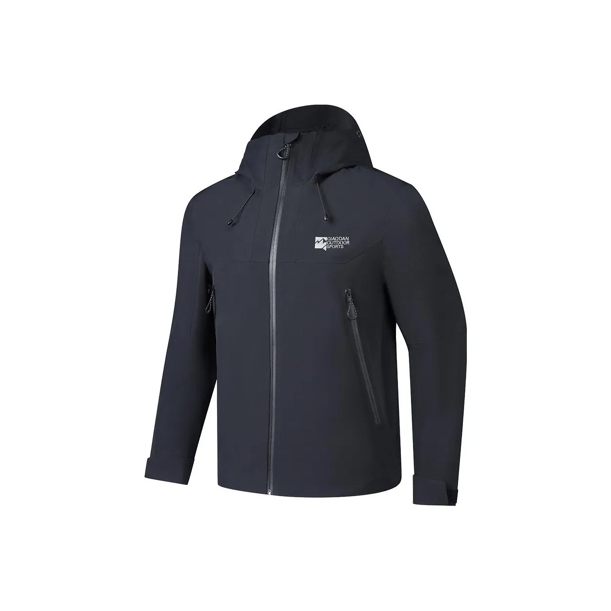 QIAODAN Mountain God Series Горный многофункциональный Hiking Outdoor Приключение Твердая оболочка Ветровка Унисекс Черный