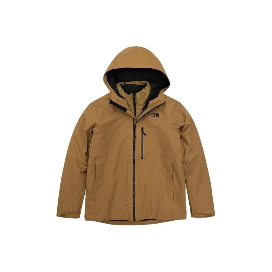 THE NORTH FACE TABLE Waterproof, Windproof, Thermal, And Breathable Windbreaker Jacket Men's Brown