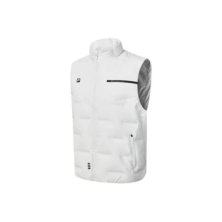 FILA Athletics Down Vest Men's Cool Stone White