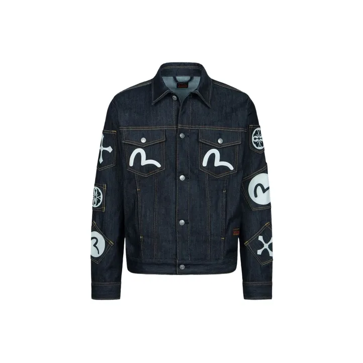 EVISU Denim Jackets Men's Denim Blue