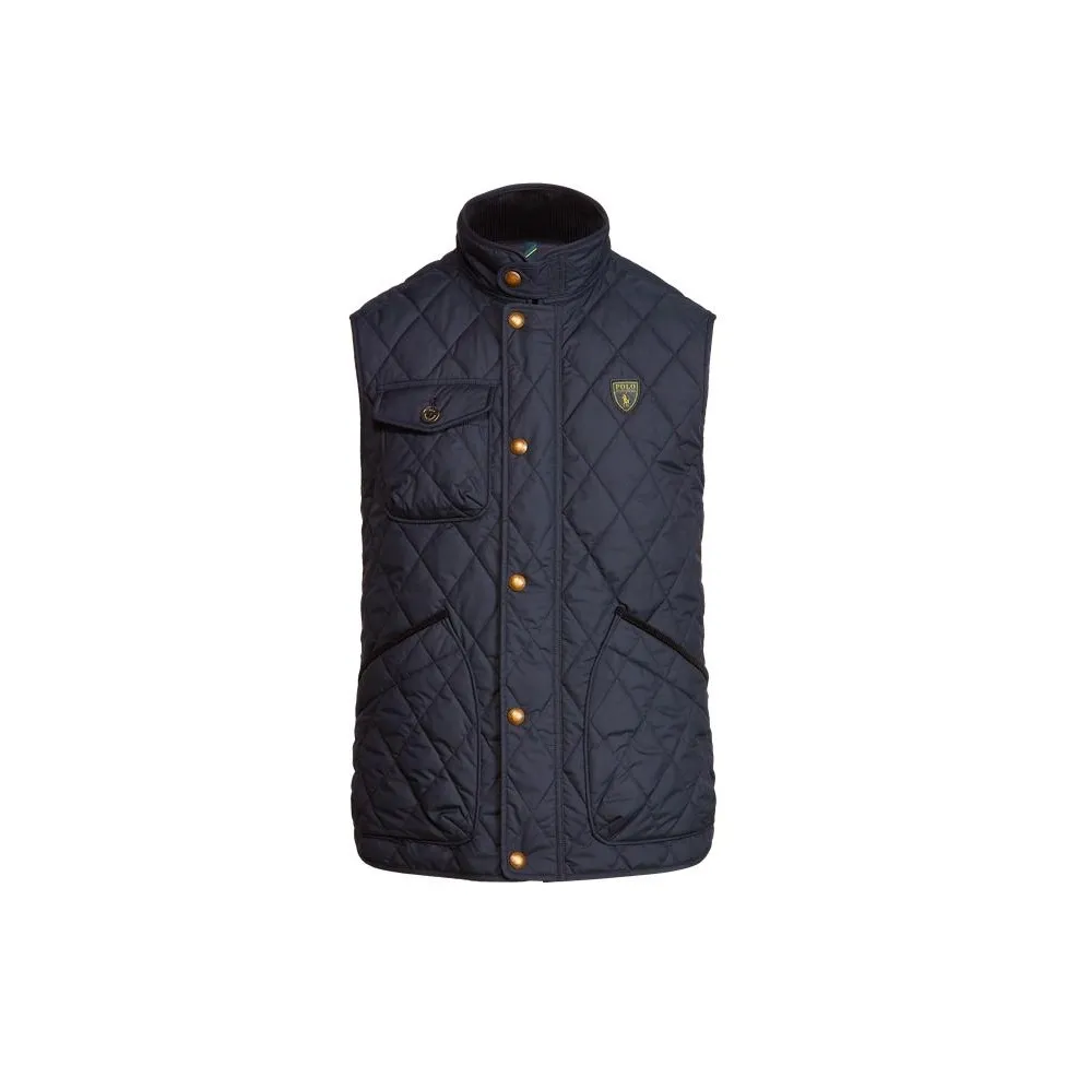 Ralph Lauren FW24 Vest Mens Elegant Dark Blue Vests Men Black