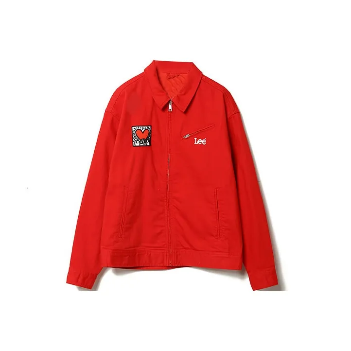 Lee совместный бренд модель Красная Мужская Джинсовая куртка