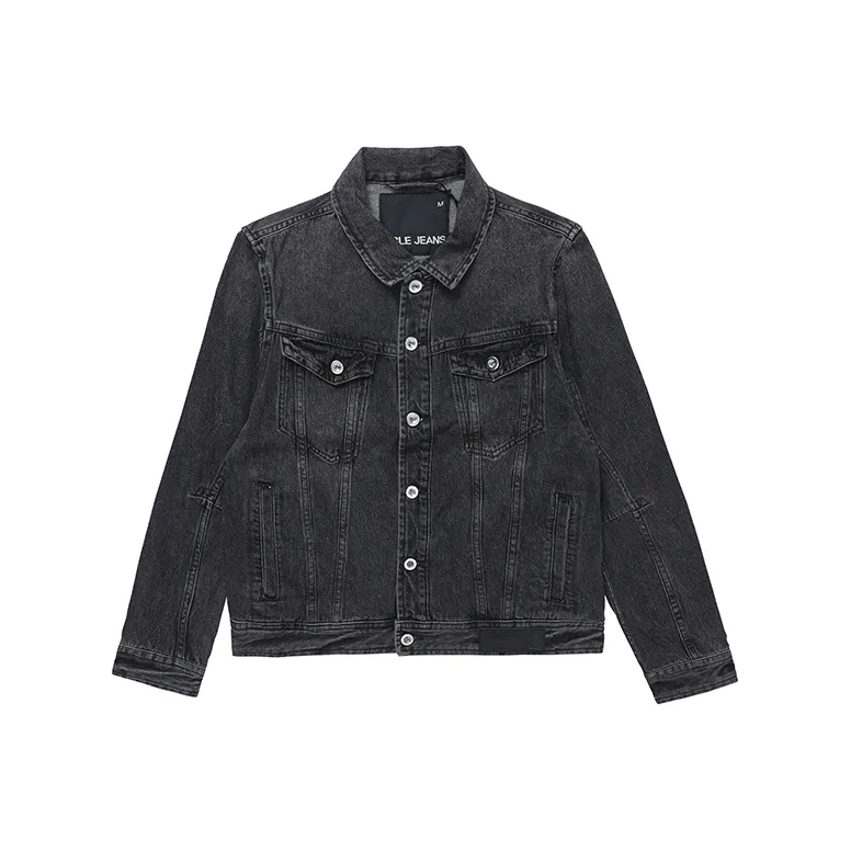 ABLE JEANS Denim Jackets Unisex Washed Vintage Gray