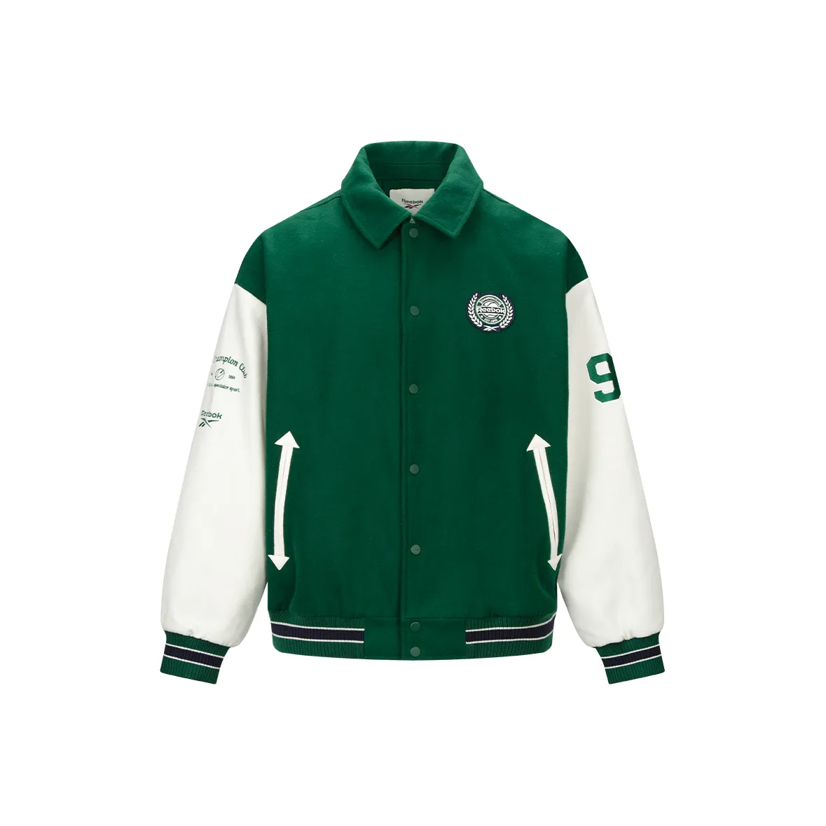 Reebok совместная куртка унисекс темно-зеленая