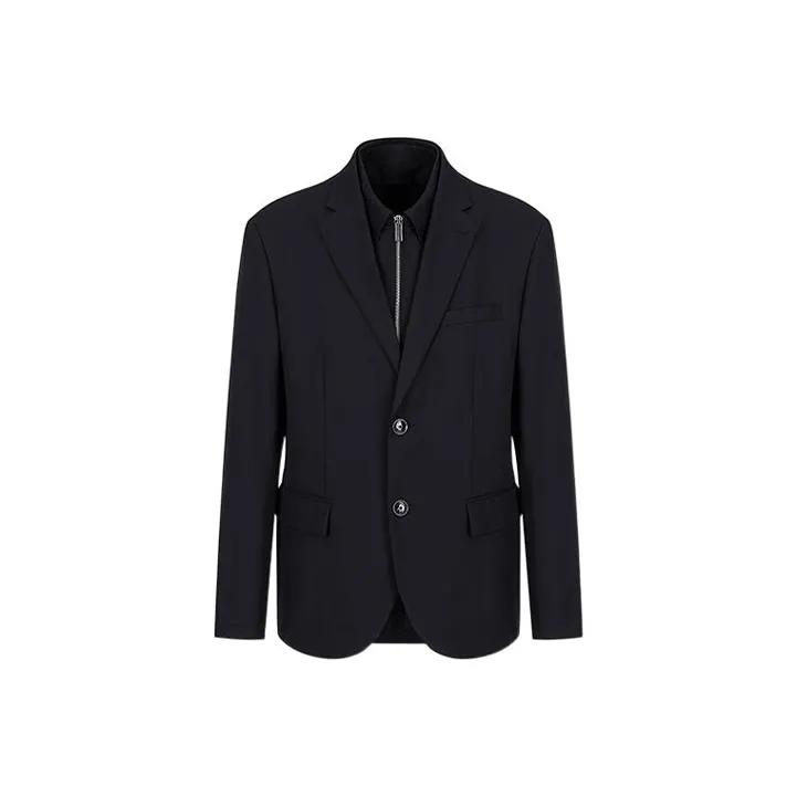 EMPORIO ARMANI SS22 Бизнес-костюм Куртка Мужская Морской Синий