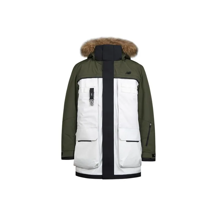 New Balance совместный бренд Пуховик Мужской Армейский зеленый