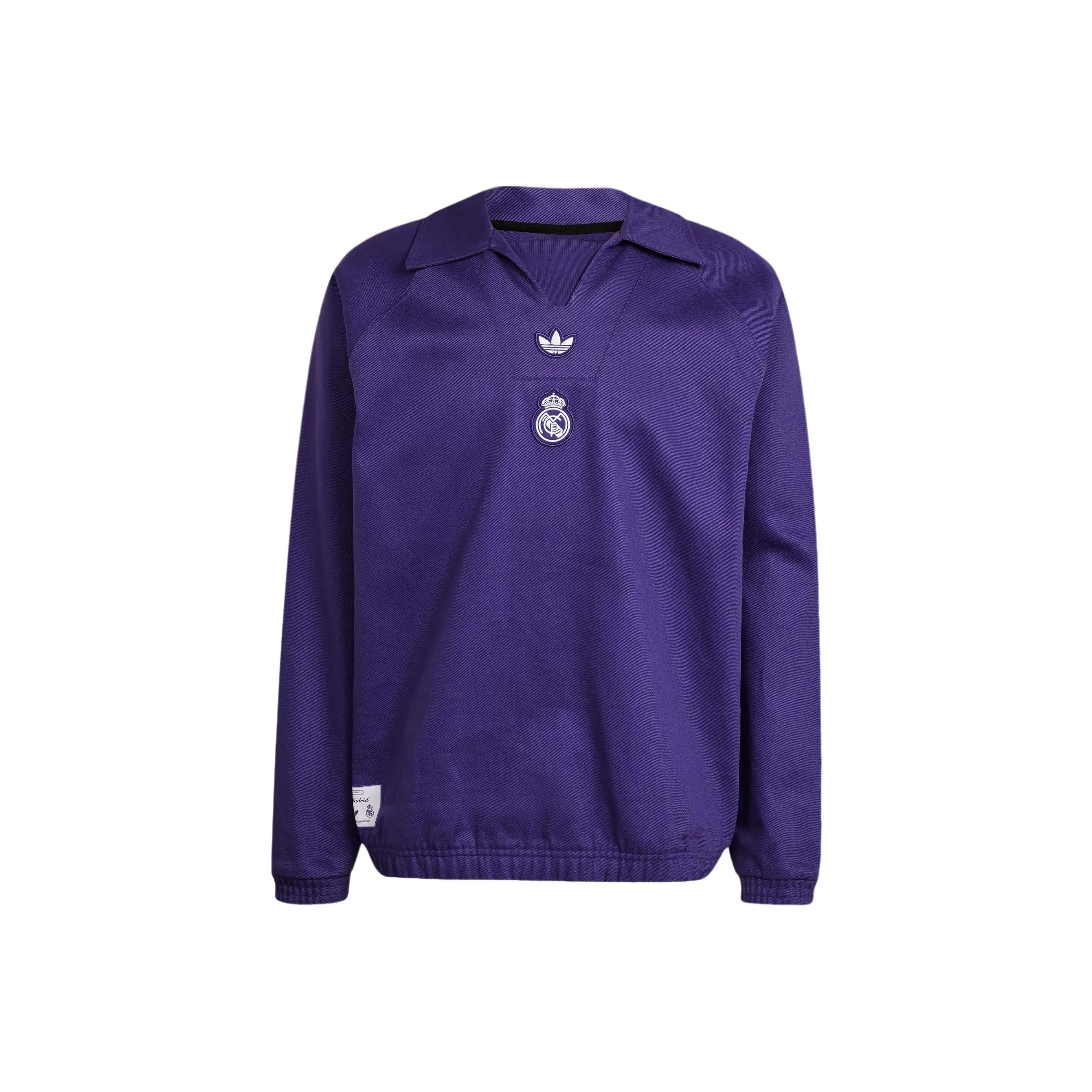 Adidas Originals SS25 Real Madrid Terrace Icons Drill Топ Толстовка Мужской Фиолетовый