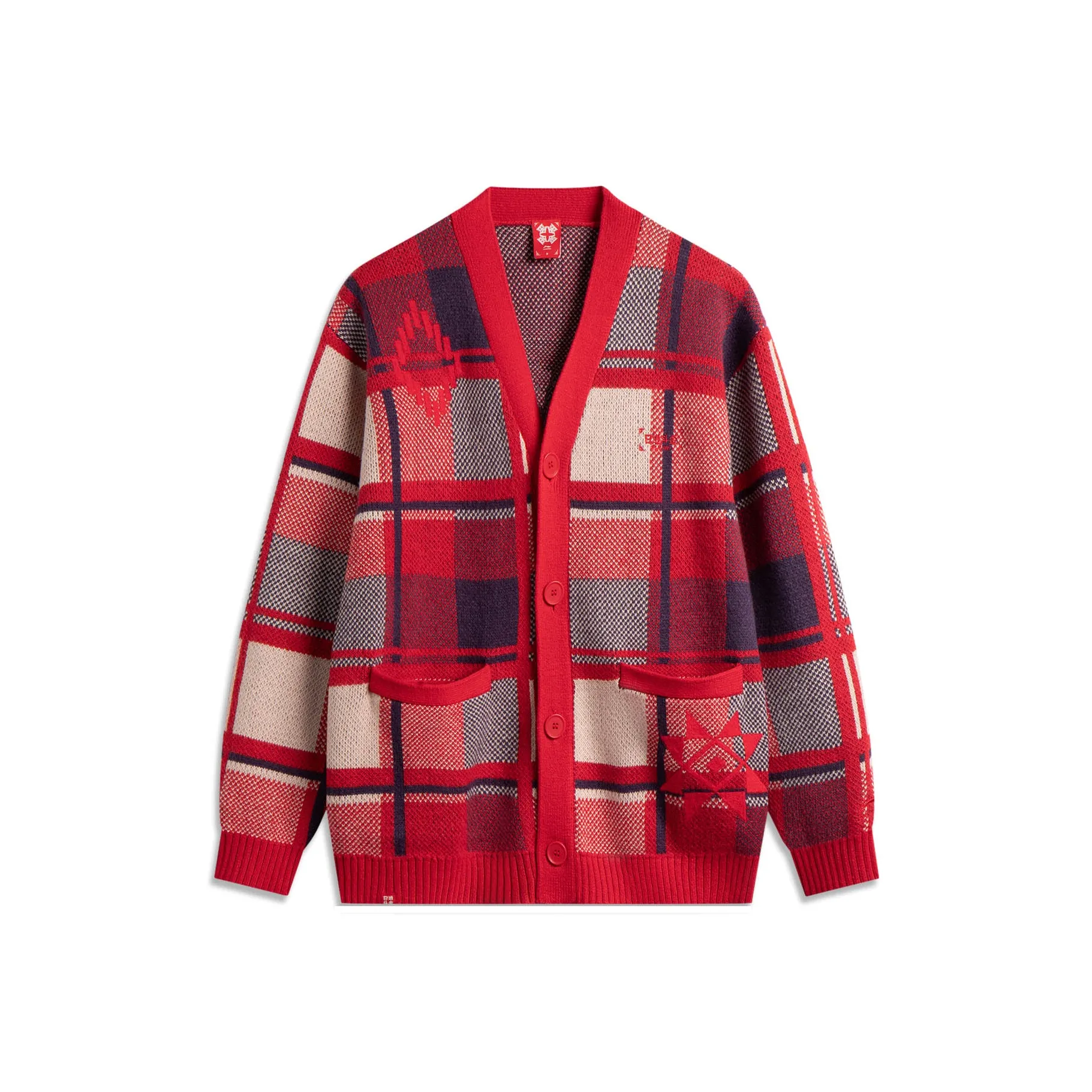 LINING Rijin Doujin Collection Трикотаж Мужской Красная Клетка