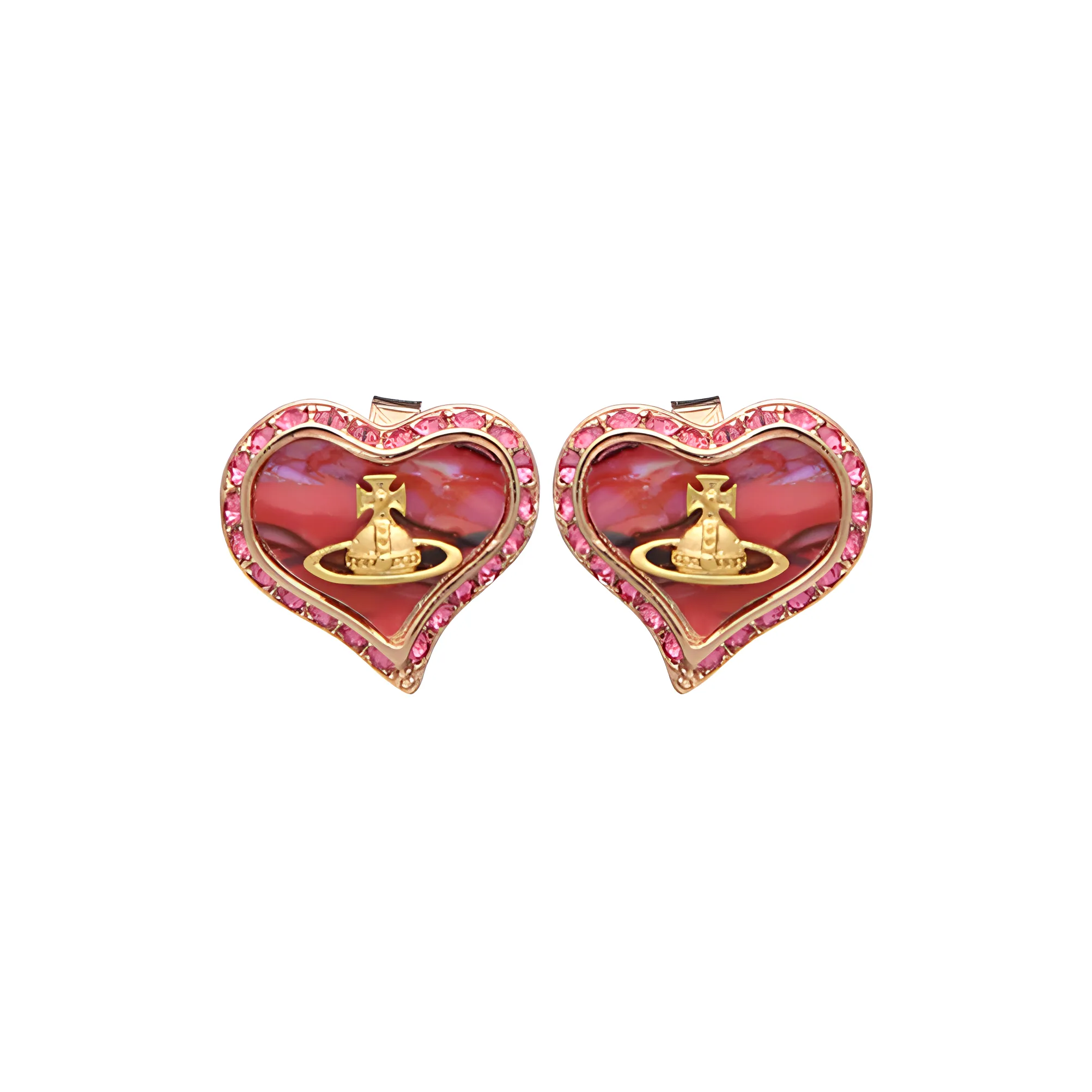 Vivienne Westwood Brass Stud Серьги Женские Красные