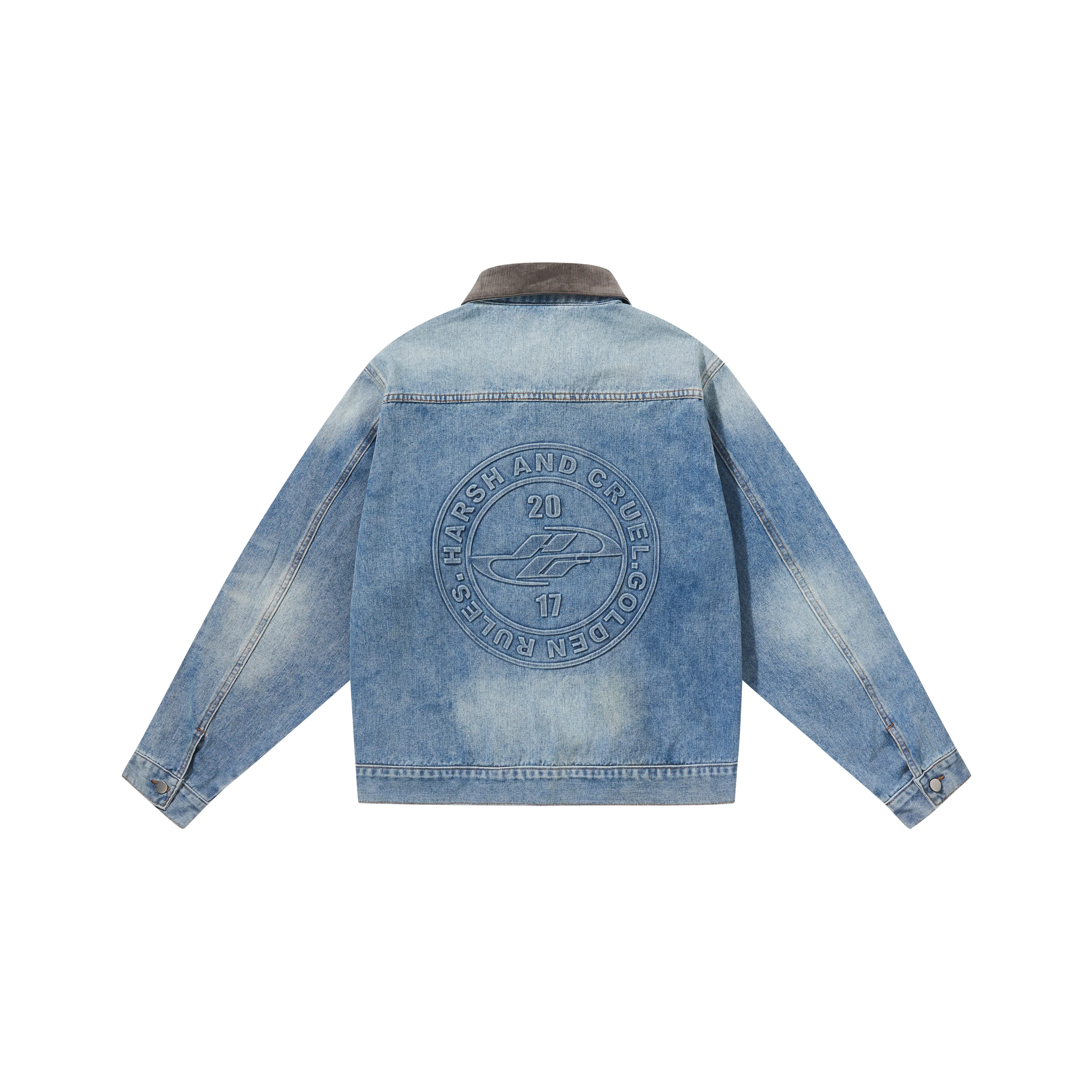 Ultra Long Sleeve High Neck Knit Pullover Jacket Unisex Denim Blue