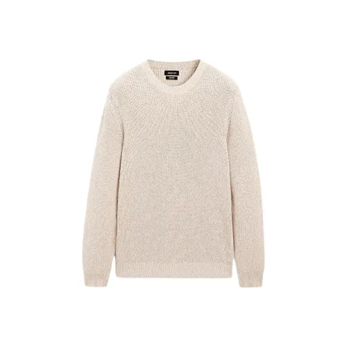 Massimo Dutti Белый Мужской Трикотаж