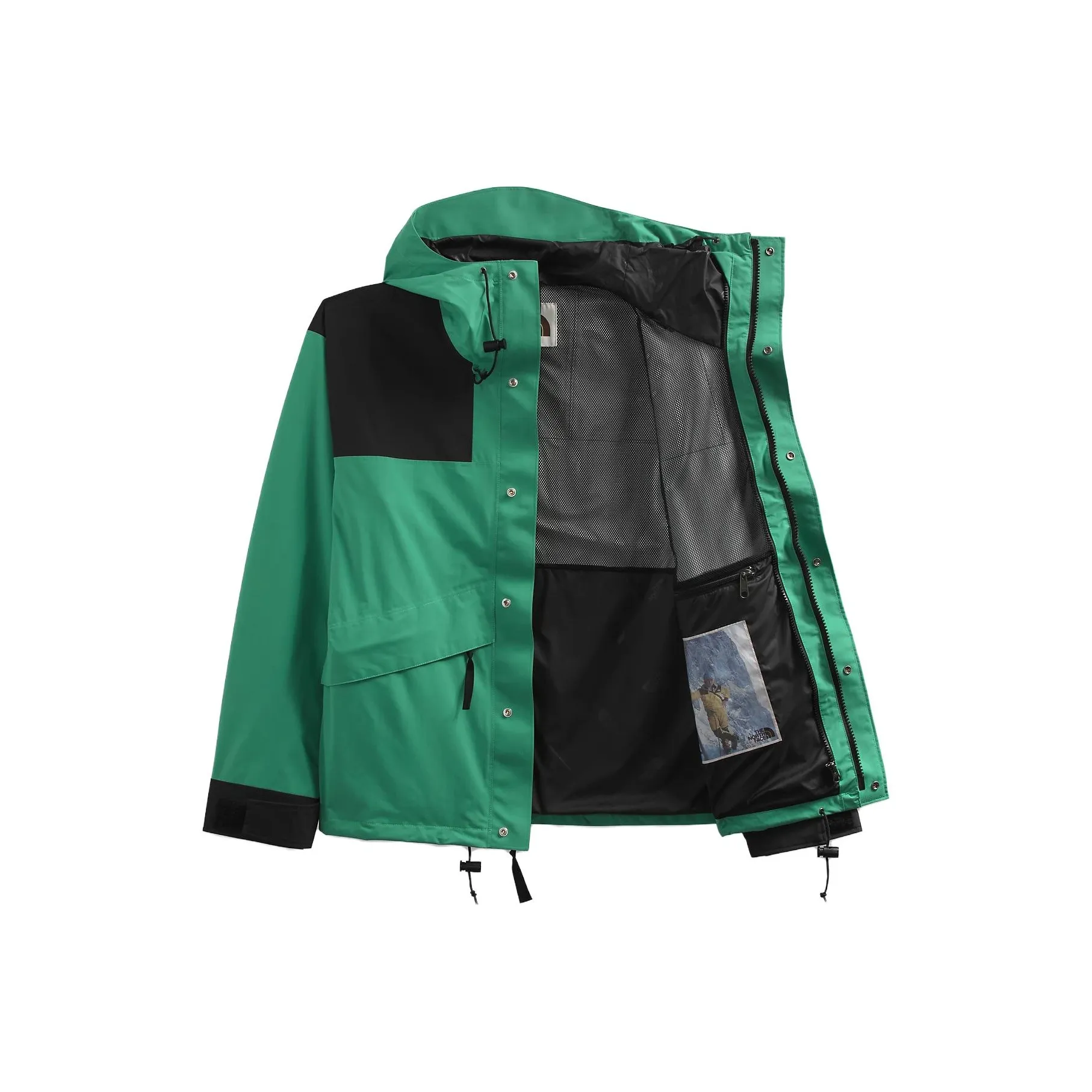 THE NORTH FACE 1986 Series Water Resistant Windproof Wear Resistant Warm Windbreaker Jacket Men's Green Black