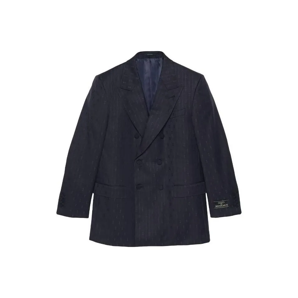 GUCCI Horsebit Striped Tailored Blazer