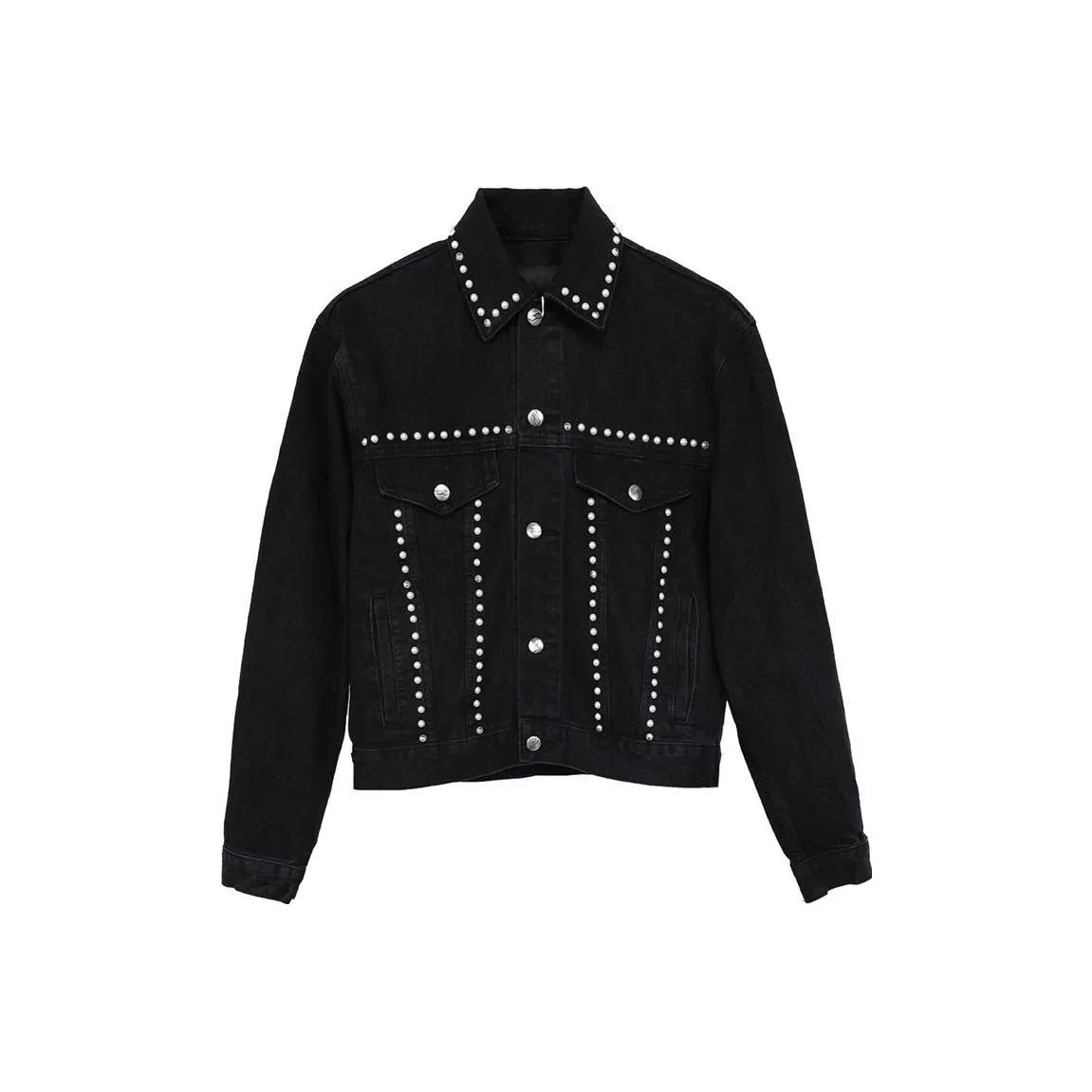 WE11DONE Черная унисекс джинсовая куртка