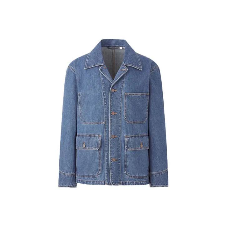 UNIQLO Джинсовые куртки для мужчин Aqua Blue