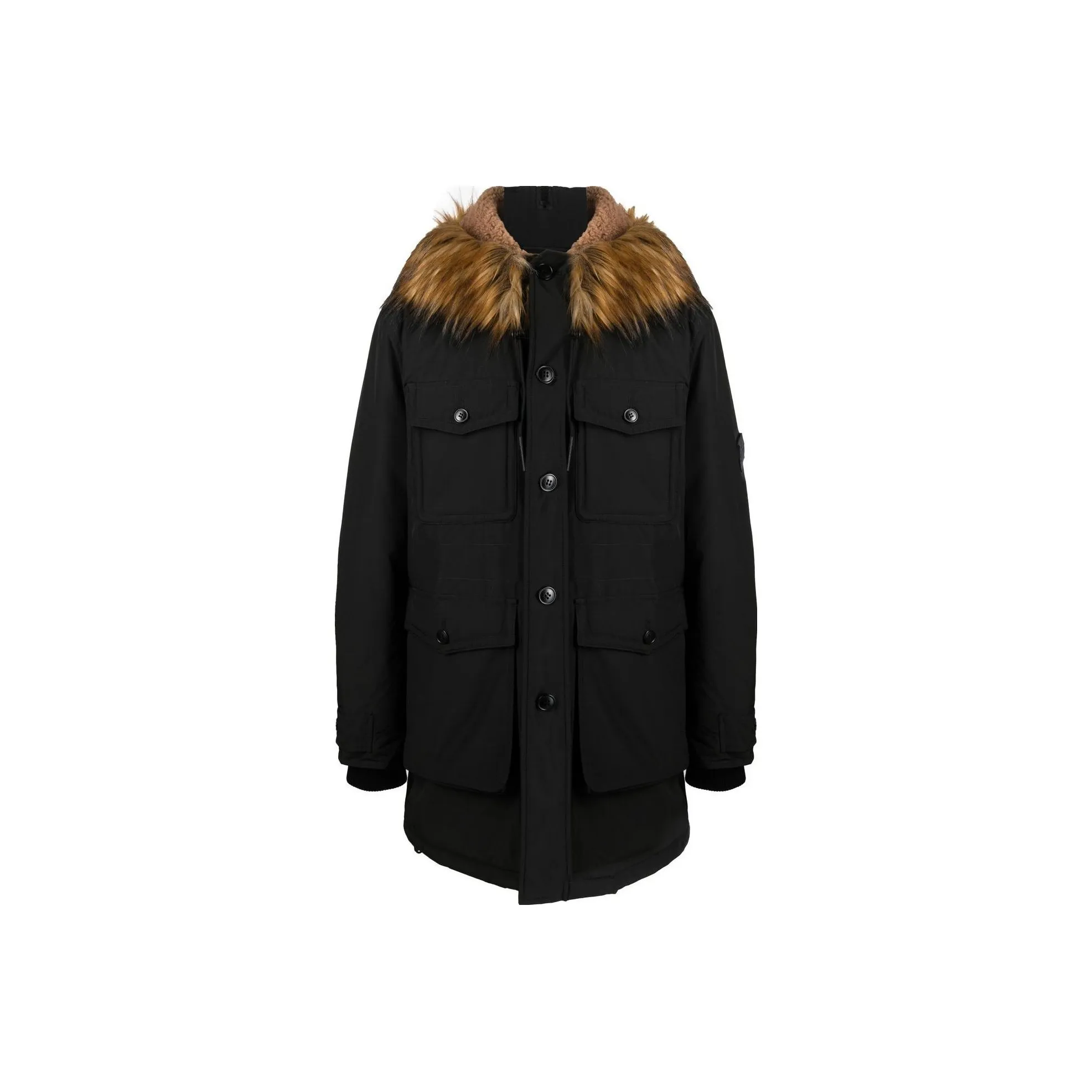 DIESEL Faux fur Trimmed Hooded Parka